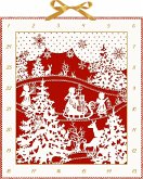 Weihnachtlicher Scherenschnitt. Wand-Adventskalender Weihnachtlicher Scherenschnitt. Wand-Adventskalender