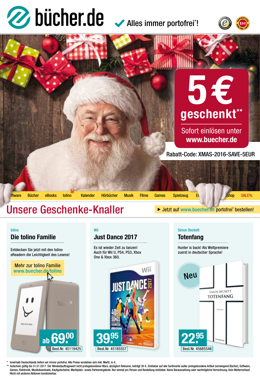 Vorschau bücher.de Weihnachtsprospekt 2016_neu Seite 1