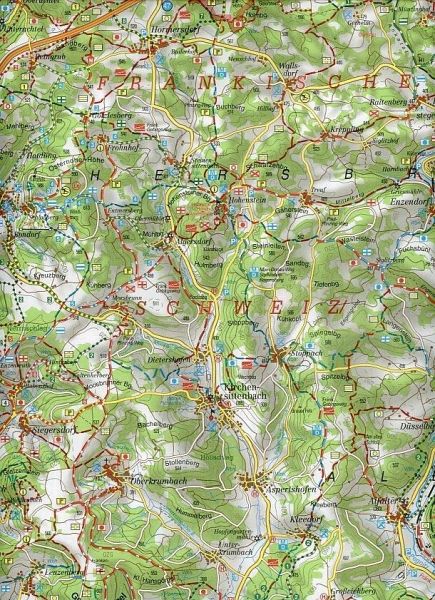 Fritsch Karte - Hersbrucker Schweiz im Nürnberger Land, Pegnitz- und Fritsch Karte - Hersbrucker Schweiz im Nürnberger Land, Pegnitz- und