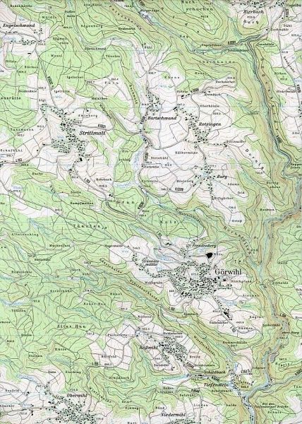 Topographische Karte Baden-Württemberg Görwihl - buecher.de