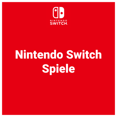 Rote Kachel mit Text: Nintendo Switch Spiele