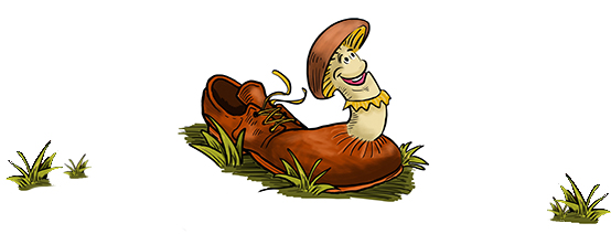 Mit dem Pilz auf dem Schuh Mit dem Pilz auf dem Schuh