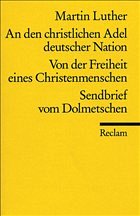 Cover An den christlichen Adel deutscher Nation und andere Schriften