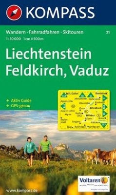 KOMPASS Wanderkarte Liechstenstein - Feldkirch - Vaduz
