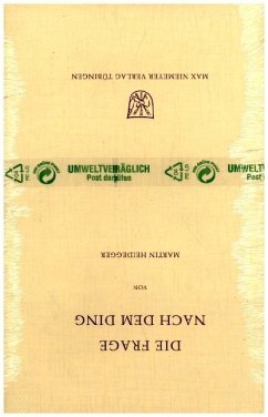Cover Die Frage nach dem Ding