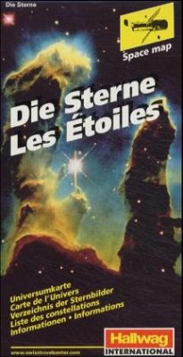 Cover Hallwag Universumkarte Die Sterne. Hallwag Carte de l'Univers Les Etoiles. Hallwag Map of the Universe The Stars. Hallwag Carta dell'Universo Le Stelle