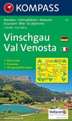 KOMPASS Wanderkarte Vinschgau /Val Venosta