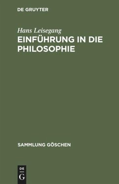 Einführung in die Philosophie - Leisegang, Hans