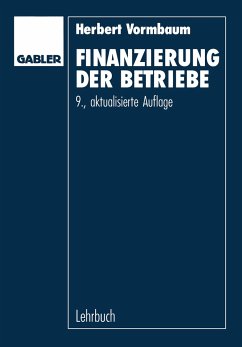 Finanzierung der Betriebe - Vormbaum, Herbert