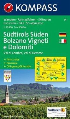 KOMPASS Wanderkarte Südtirols Süden - Bolzano Vigneti e Dolomiti - Val di Cembra - Val di Fiemme. Bolzano Vigneti e Dolomiti