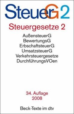 Cover Steuergesetze (SteuerG). Teil 2: