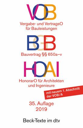 VOB - Vergabe- und Vertragsordnung für Bauleistungen / HOAI -  Honorarordnung … als Taschenbuch - Portofrei bei bücher.de
