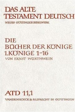 Die Bücher der Könige I / Das Alte Testament Deutsch (ATD) 11/1, Tl.1 - Würthwein, Ernst