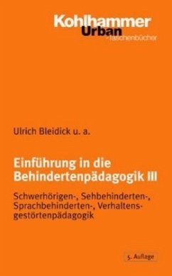 Einführung in die Behindertenpädagogik - Rath, Waldtraut;Myschker, Norbert;Bleidick, Ulrich