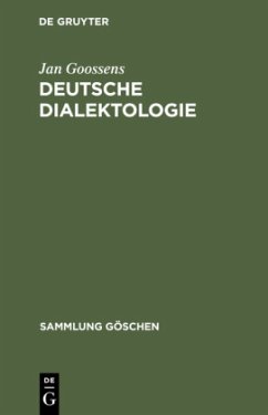 Deutsche Dialektologie - Goossens, Jan