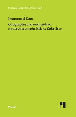 Geographische und andere naturwissenschaftliche Schriften - Kant, Immanuel
