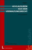 Cover 40 Klausuren aus dem Verwaltungsrecht