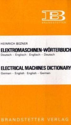 Cover Elektromaschinen-Wörterbuch, Deutsch-Englisch / Englisch-Deutsch