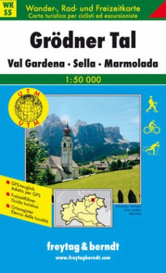 Freytag & Berndt Wander-, Rad- und Freizeitkarte Grödner Tal. Val Gardena, Sella, Marmolada
