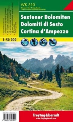 WK S10 Sextener Dolomiten - Dolomiti di Sesto - Cortina d'Ampezzo, Wanderkarte 1:50.000. Dolomiti di Sesto, Cortina d' Ampezzo