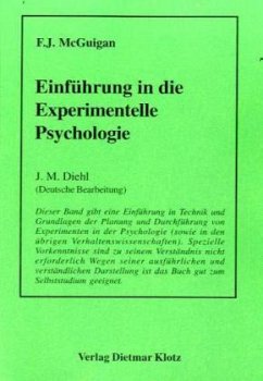 Einführung in die experimentelle Psychologie - McGuigan, Frank J.