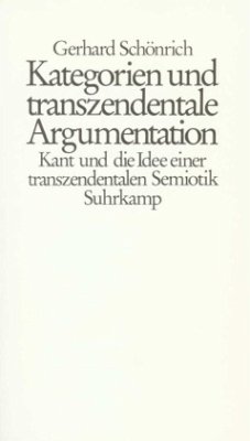 Kategorien und transzendentale Argumentation - Schönrich, Gerhard