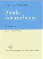 Cover Bundesnotarordnung