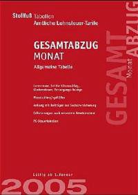 Gesamtabzugs-Tabelle 2005 Monat