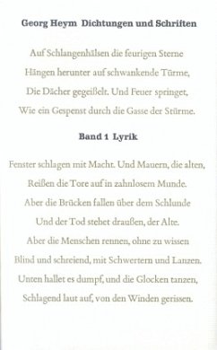 Dichtungen und Schriften Bd. 1: Lyrik / Dichtungen und Schriften, 4 Bde. 1 - Heym, Georg