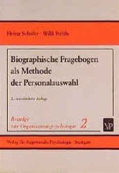 Biographische Fragebogen als Methode der Personalauswahl