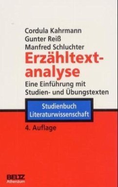 Erzähltextanalyse - Kahrmann, Cordula; Reiß, Gunter; Schluchter, Manfred