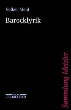 Barocklyrik - Meid, Volker