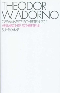 Gesammelte Schriften in 20 Bänden, 2 Teile / Gesammelte Schriften 20 - Adorno, Theodor W.