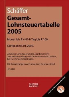 Cover Schäffer Gesamt-Lohnsteuertabelle 2005, m. CD-ROM