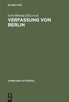 Verfassung von Berlin - Pfennig, Gero / Neumann, Manfred J. (Hgg.)