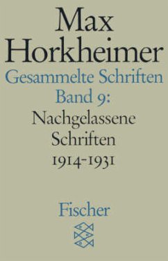 Gesammelte Schriften - Horkheimer, Max