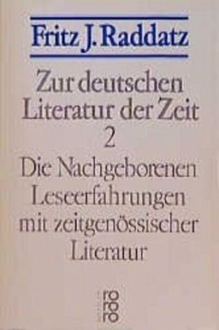 Cover Zur deutschen Literatur der Zeit