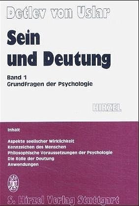 Sein und Deutung Bd.1