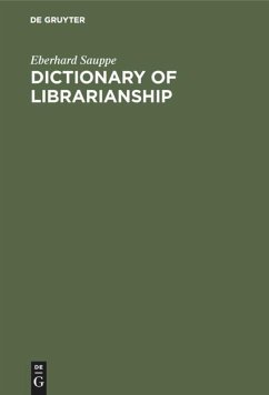 Dictionary of Librarianship - Sauppe, Eberhard