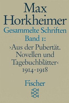 Gesammelte Schriften I - Horkheimer, Max