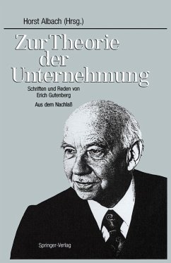 Zur Theorie der Unternehmung - Gutenberg, Erich