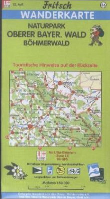 Fritsch Karte - Naturpark Oberer Bayerischer Wald, Böhmerwald