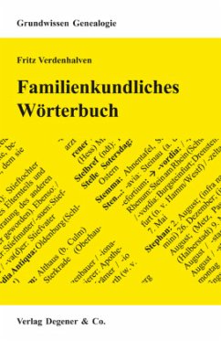 Familienkundliches Wörterbuch Cover Familienkundliches Wörterbuch