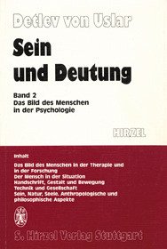 Cover Das Bild des Menschen in der Psychologie / Sein und Deutung Bd.2