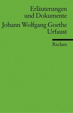 Cover Johann Wolfgang Goethe 'Urfaust'