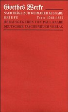 Cover Werke, Weimarer Ausgabe, Nachträge u. Reg. z. IV. Abt.: Briefe