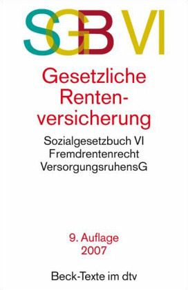 SGB VI, Gesetzliche Rentenversicherung als Taschenbuch - Portofrei bei  bücher.de