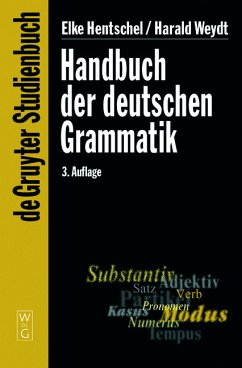 Handbuch der deutschen Grammatik - Hentschel, Elke; Weydt, Harald