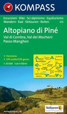 KOMPASS Wanderkarte 075 Altopiano di Piné - Val di Cembra - /Val dei Mocheni - /Passo Manghen