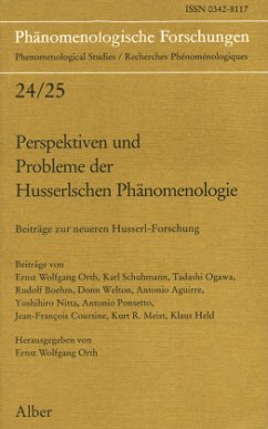 Perspektiven und Probleme der Husserlschen Phänomenologie